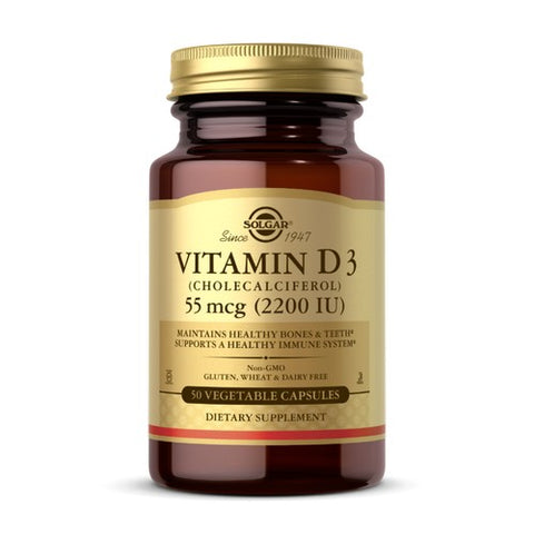 Solgar, Vitamin D3 (Cholecalciferol), 2200 IU, 50 V Caps