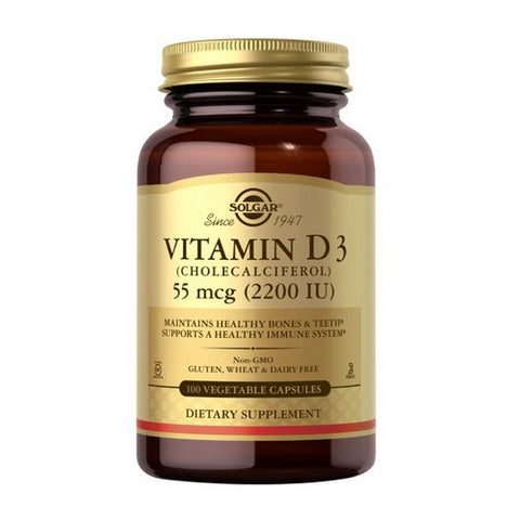 Solgar, Vitamin D3 (Cholecalciferol), 2200 IU, 100 V Caps