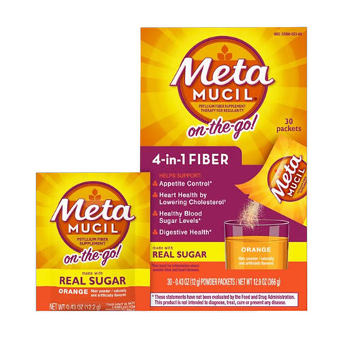 Metamucil, Smooth Texture Orange Single Dose Packets, 30 each