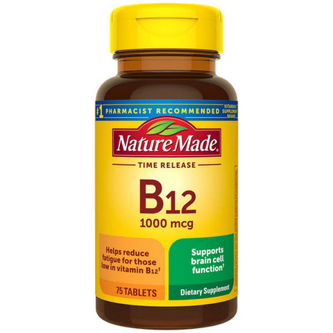 Nature Made, Nature Made Vitamin B-12, 1000 mcg, 75 tabs