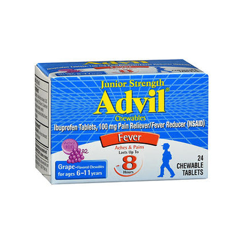 Robitussin, Advil Chewable Tablets Junior Strength, 100 mg, 24 Count