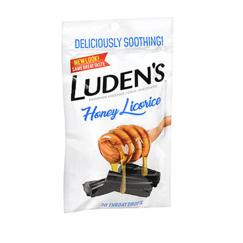 Ludens, Throat Drops Honey Licorice, 30 Count
