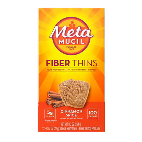 Metamucil, Multi Grain Fiber Wafers Cinnamon Spice, 12 Count
