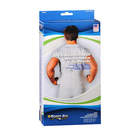 Scott Specialties, Sport Aid Duo-Adjustable White Back Suppor, X Small 1 each