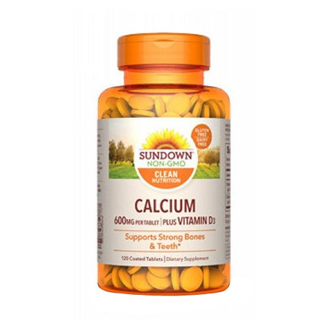Sundown Naturals, Calcium Plus Vitamin D3, 600 mg, 120 tabs