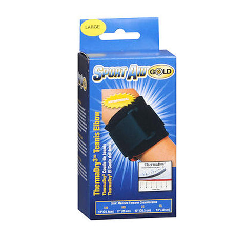 Sport Aid, Gold ThermaDry3 Tennis Elbow Support Large, 1 Each