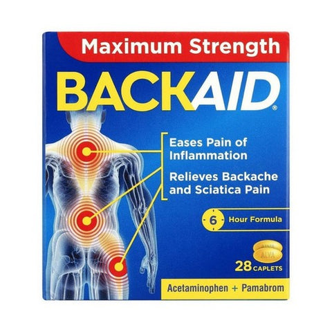 Backaid, Maximum Strength Back Relief Pills, 28 tabs