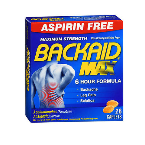 Backaid, Maximum Strength Back Relief Pills, 28 tabs