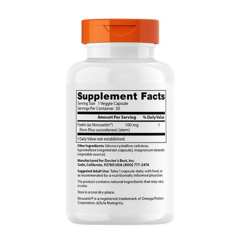 Doctors Best, Fisetin featuring Cognisetin, 100 mg, 30 Veggi Caps