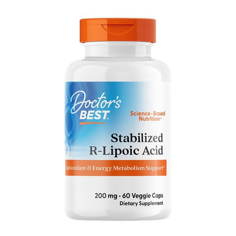 Doctors Best, Stabilized R-Lipoic Acid, 200 mg, 60 Veggie Caps