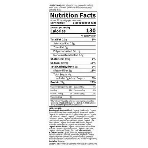Garden of Life, RAW Organic Protein, Vanilla 631 g