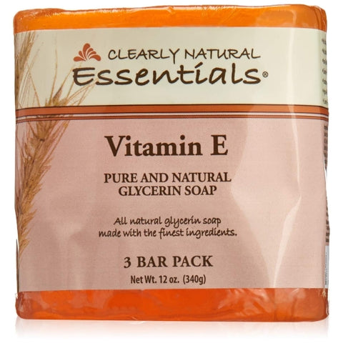 Clearly Natural, Glycerine Bar Soaps, Vitamin E 3 bars