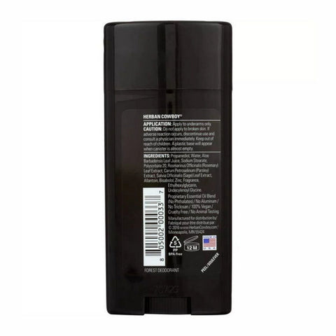 Herban Cowboy, Natural Grooming Deodorant, Forest 2.8 oz