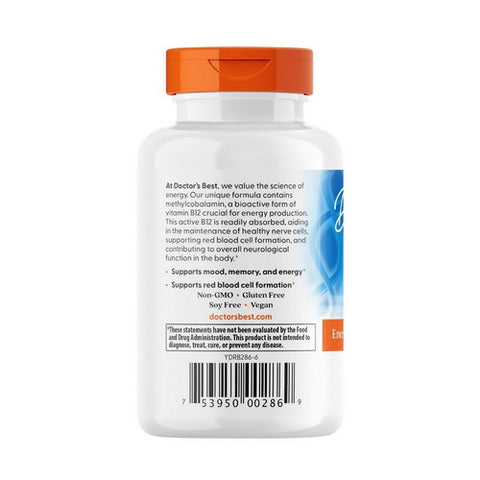 Doctors Best, Fully Active B12, 1500 Mcg, 60 Veggie Caps