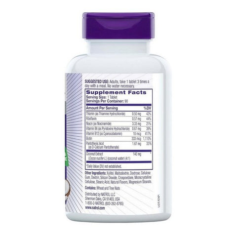 Natrol, Coconut Extract Fast Dissolve, 90 TABS