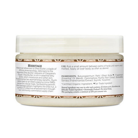 Nubian Heritage, Raw Shea Butter Infused With Frankincense and Myrrh, 4 OZ