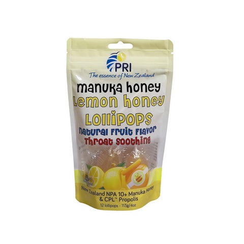 Pacific Resources International, Children's Lollipops, Lemon and Honey 12 Count