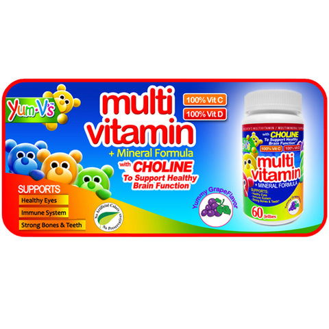 Dulce Probiotics, Multi-Vitamin Plus Multi-Mineral Fornula, Grape 60 Chews