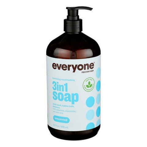 EO Products, 3in1 Body Soap Unscented, 32 Oz