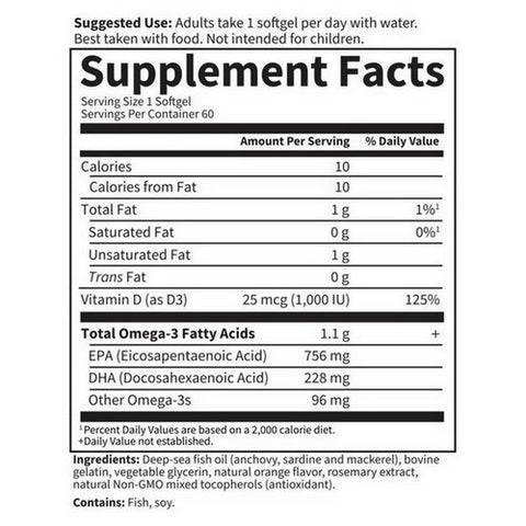 Garden of Life, Minami Platinum, Orange Flavor, 60 Softgels