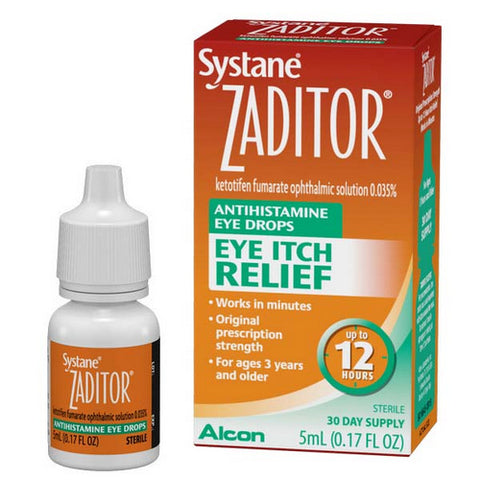 Alcon, Zaditor Eye Itch Relief Drops, 0.17 Oz
