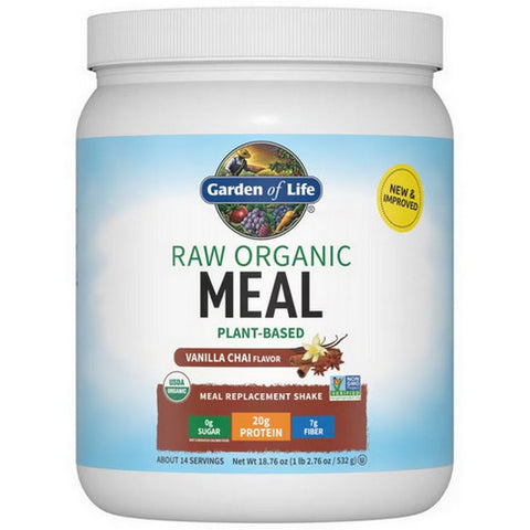 Garden of Life, Raw Meal Beyond Organic Snack and Meal Replacement, Vanilla Spiced Chai 557 Grams
