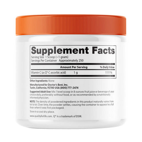 Doctors Best, Pure Vitamin C Powder, 250 Grams