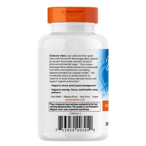Doctors Best, Ashwagandha with Sensoril, 125 mg, 60 Veggie Caps