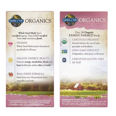 Garden of Life, Organics Womens Multi, 60 Tabs