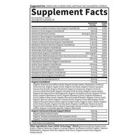Garden of Life, Organics Womens 40 Plus Multi, 60 Tabs