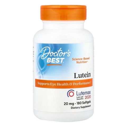 Doctors Best, Lutein with Lutemax, 20 mg, 180 Softgels