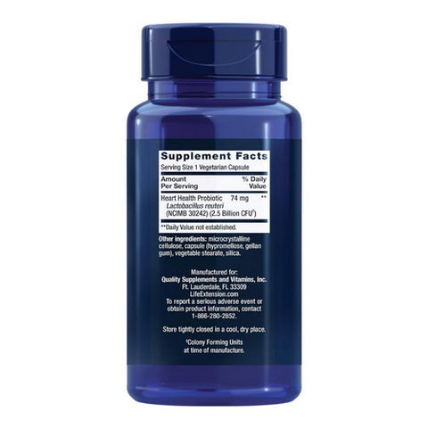 Life Extension, Florassist Heart Health Probiotic, 60 Caps