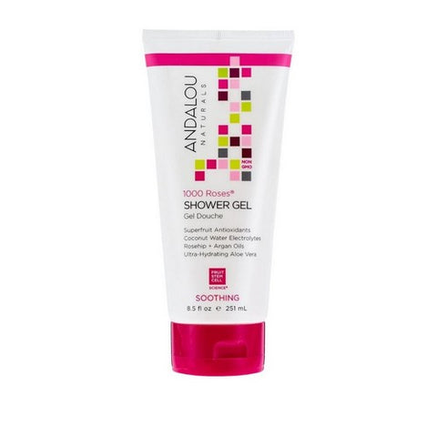Andalou Naturals, 1000 Roses Soothing Shower Gel, 8.5 Oz