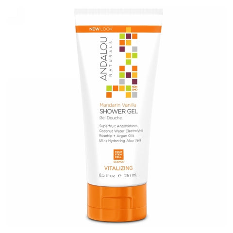 Andalou Naturals, Shower Gel, Mandarin Vanilla Vitalizing,, 8.5 Oz