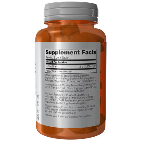 Now Foods, L-Citrulline, 1200 mg, 120 Tabs