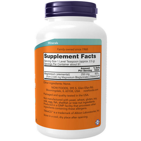 Now Foods, Magnesium Bisglycinate Powder, 8 Oz