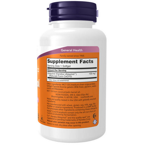 Now Foods, Ubiquinol, 100 mg, 120 Softgels