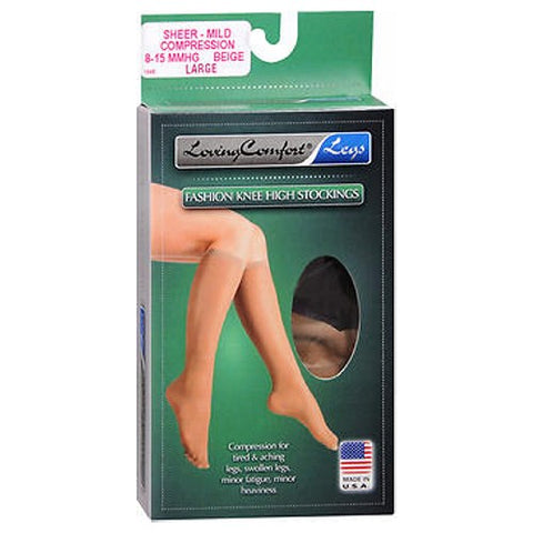 Scott Specialties, Compression Stocking Knee High Large Beige Closed Toe 1648 BEI LG, 2 Pairs