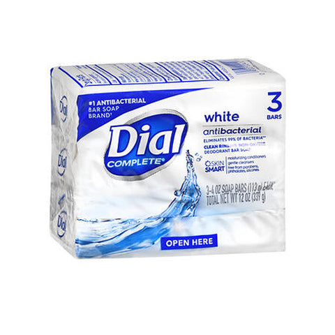 Dial, Antibacterial Deodorant Soap White, 3 X 4 Oz bars