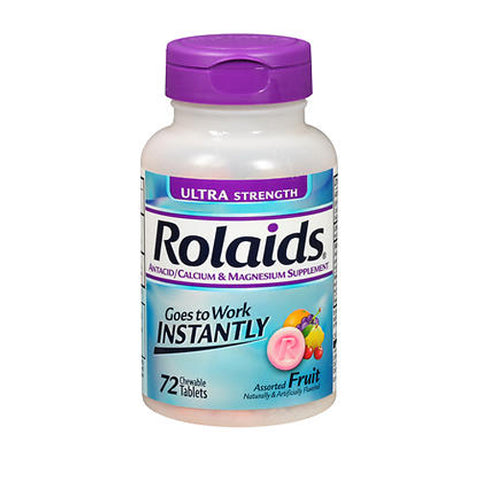 Rolaids, Ultra Strength, Assorted Fruit 72 Chewable Tablets