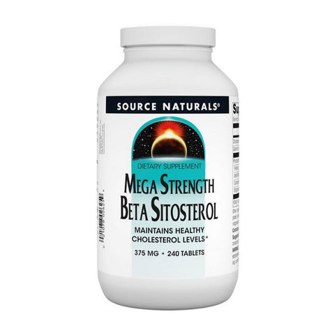 Source Naturals, Mega Strength Beta Sitosterol, 375 mg, 240 Tabs