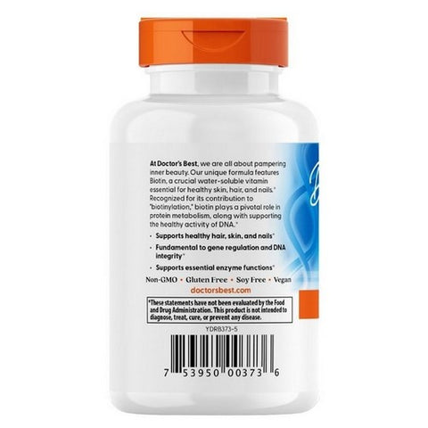 Doctors Best, Biotin, 10,000 mcg, 120 Veggie Caps