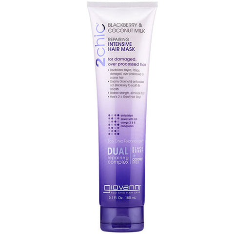 Giovanni Cosmetics, 2Chic Blackberry & Coconut Milk Hair Mask, 5 Oz