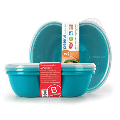 Preserve, Aquamarine Food Storage Container, 2 Count