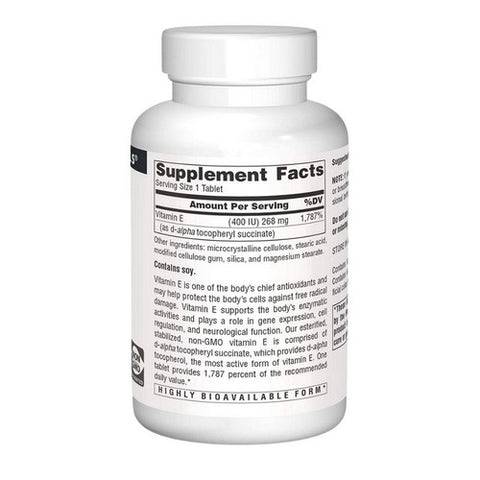 Source Naturals, Vitamin E Non-GMO, 400 IU, 120 Tabs