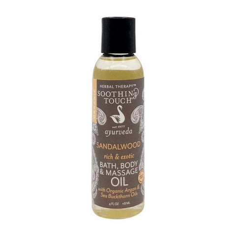 Soothing Touch, Bath Body & Massage Oil, Sandalwood 4 oz