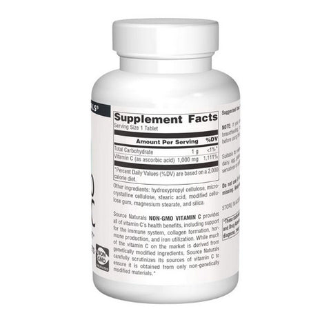 Source Naturals, Vitamin C Non-GMO, 1000 mg, 120 Tabs