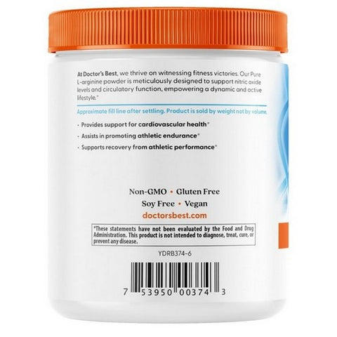 Doctors Best, L-Arginine Powder, 300 Grams