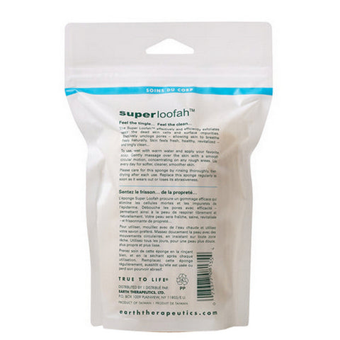Earth Therapeutics, Super Loofah Body Scrubber, Green 1 Count