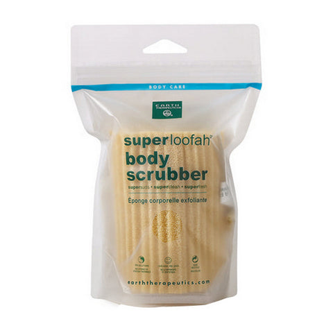 Earth Therapeutics, Super Loofah Body Scrubber, Green 1 Count